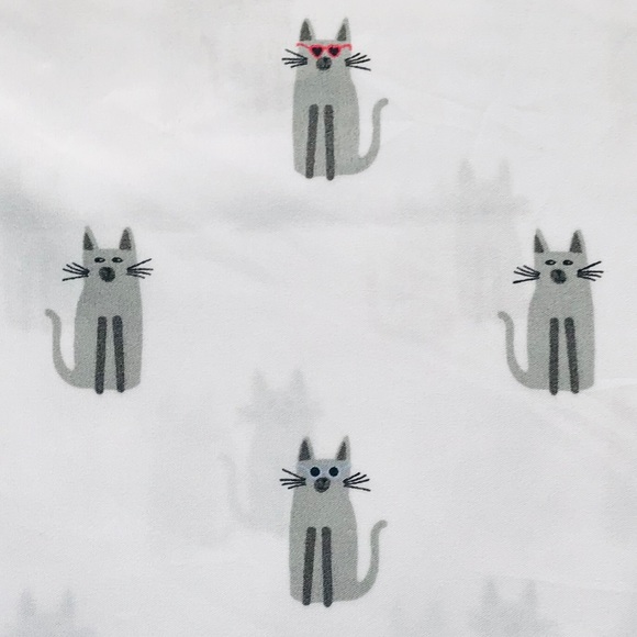 Cynthia Rowley Bedding Cynthia Rowley Gray Sketch Kitty Cat Queen